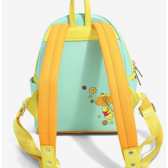 NWT Loungefly Winnie the Pooh embroidered floral backpack and cardholder - Picture 5 of 16